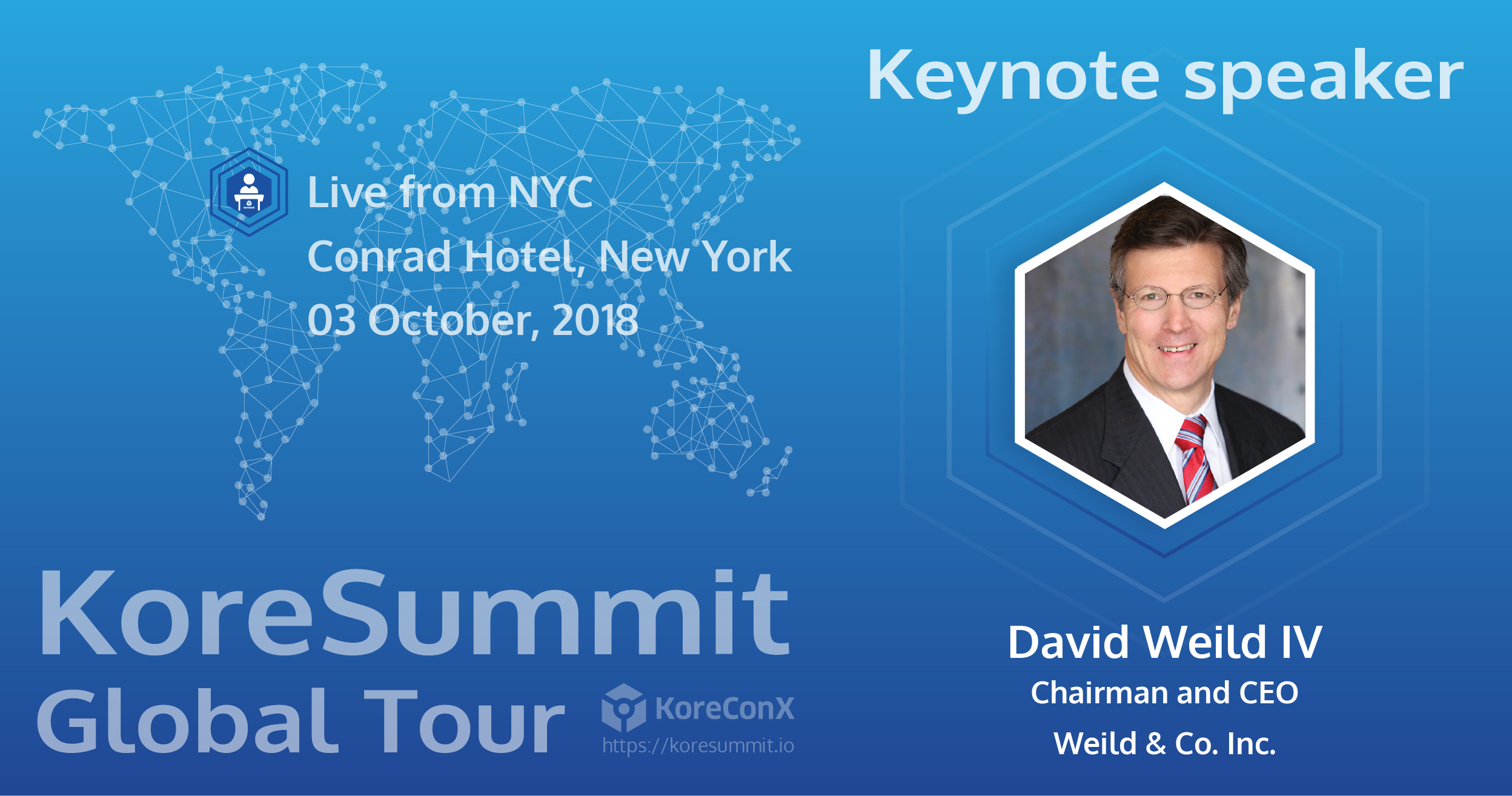 KoreSummit is honored to have Mr. David Weild IV as its keynote speaker