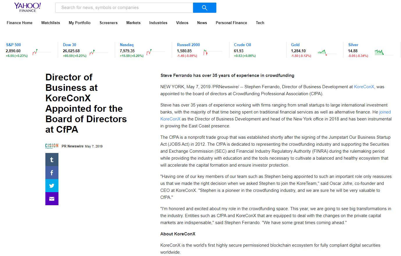 Yahoo Finance #08 May 2019