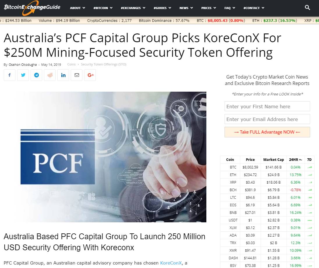 KoreConX PCF Capital