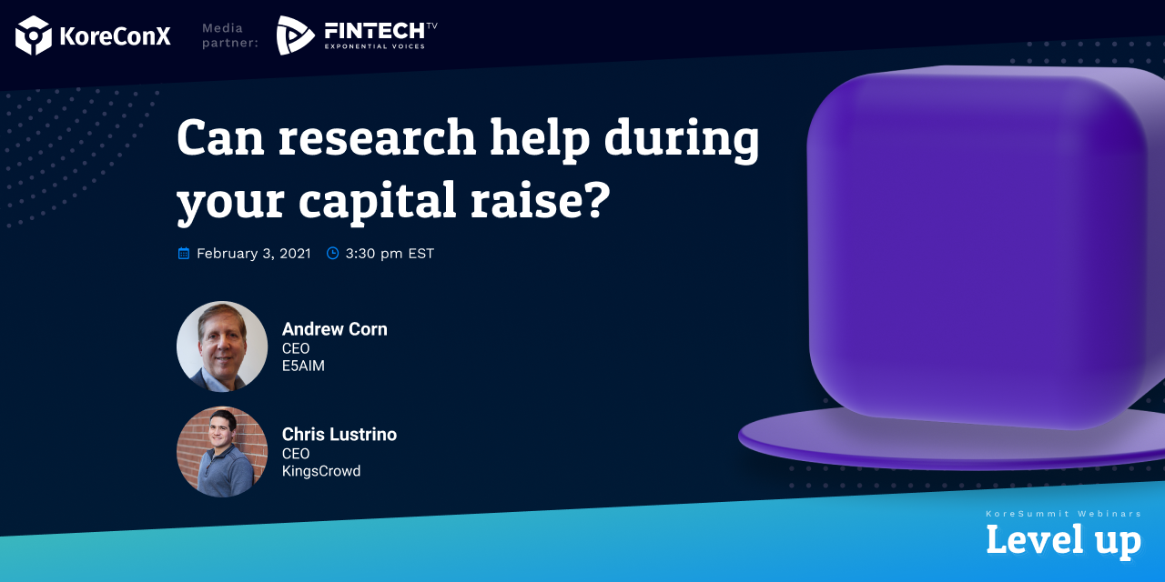 Can Research Help During Your Capital Raise KoreConX allinone platform